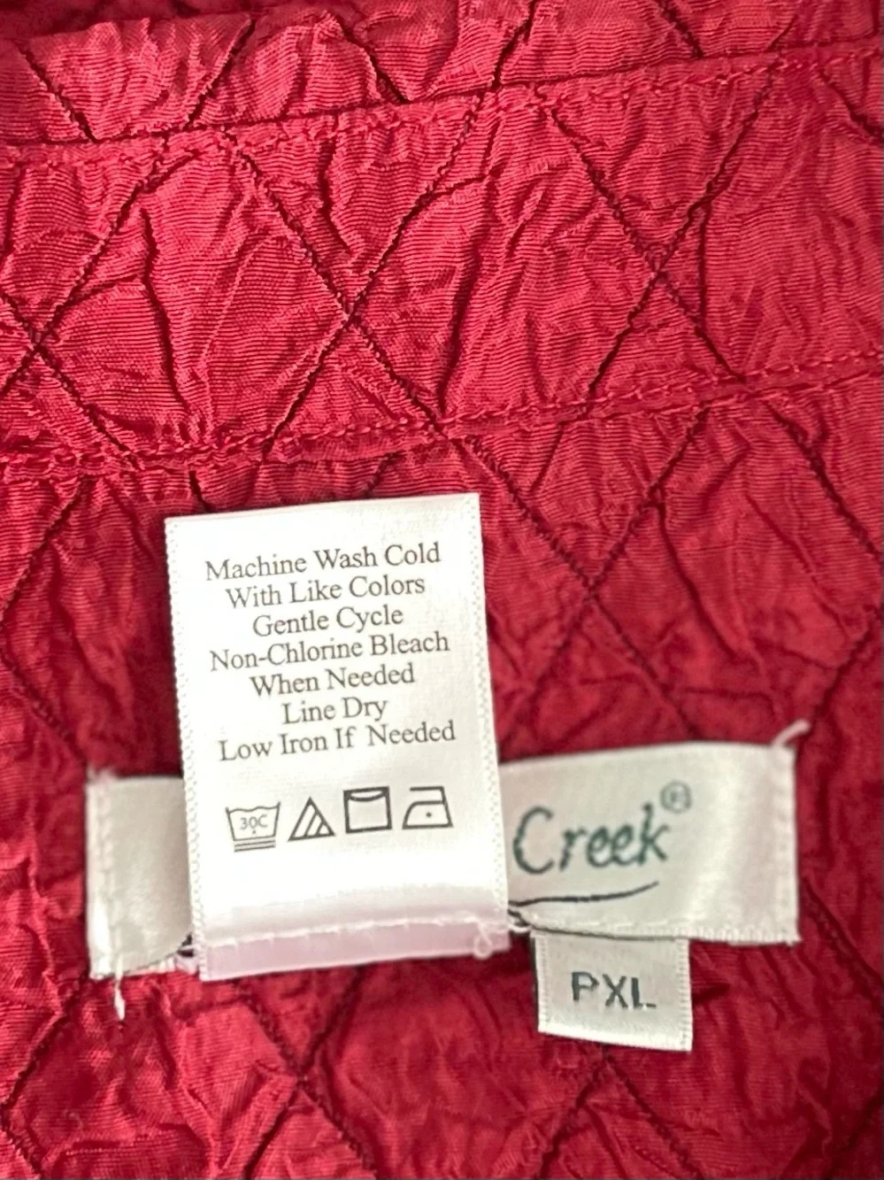Coldwater Creek Women’s Size PXL Red Quilted Textured Jacket
